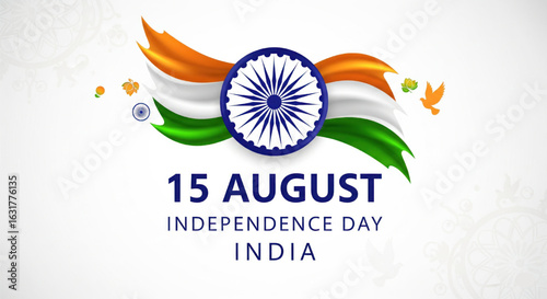independence day india banner flyer backgound design vector illustration

