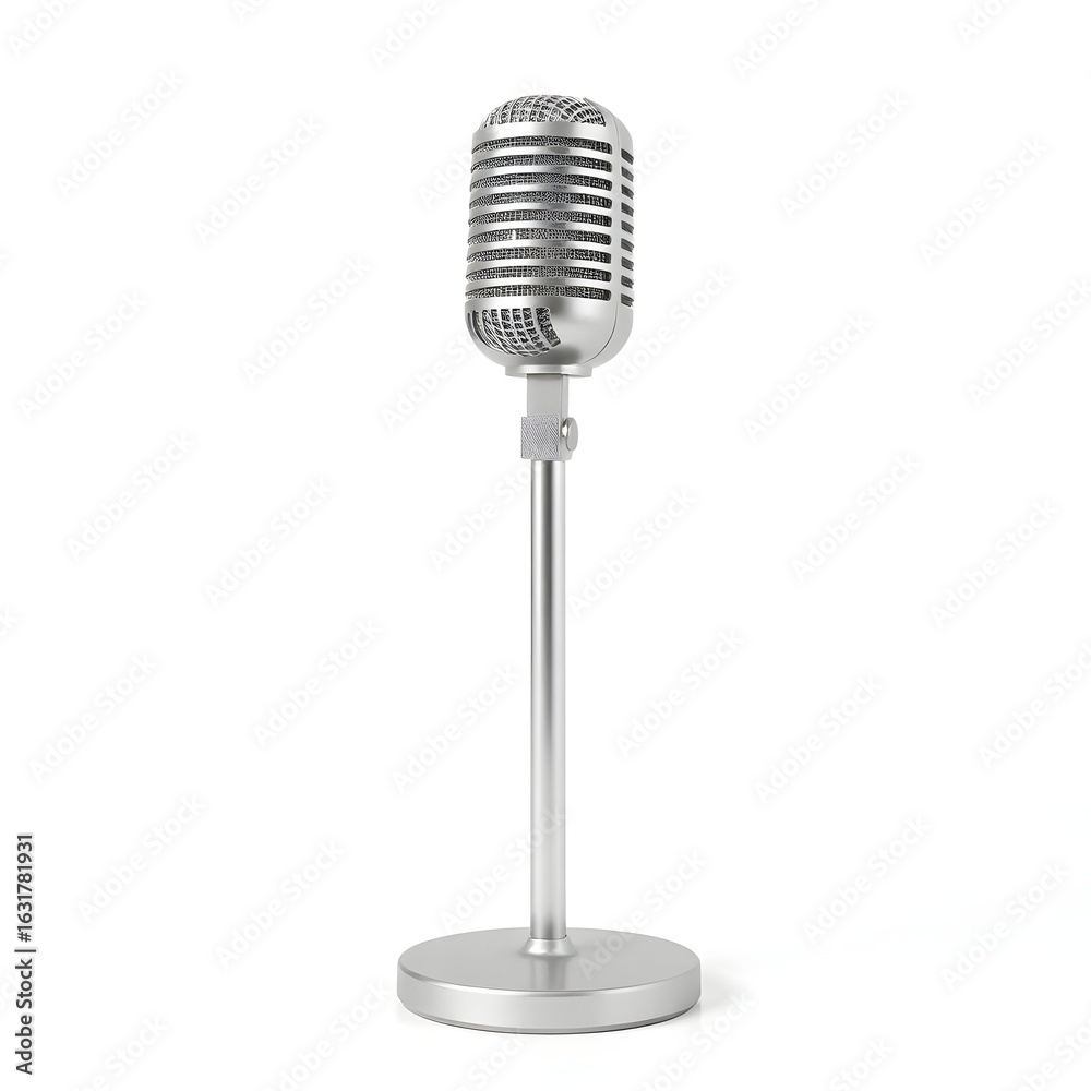 Fototapeta premium A sleek standing microphone with a slender stem