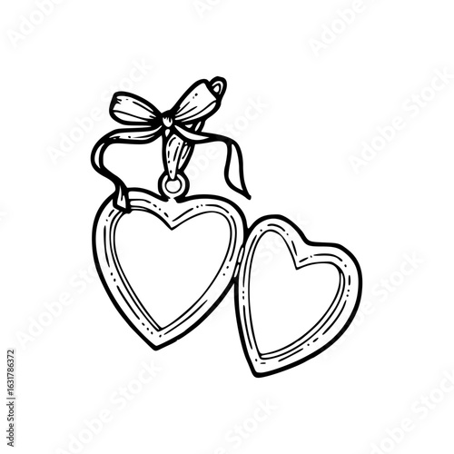 love locket pendant - romantic jewelry design