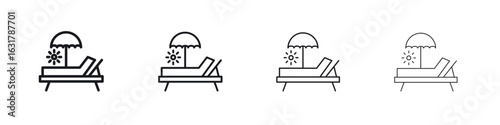 Sun bed icon