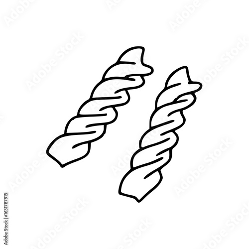 Italian fusilli noodle doodle