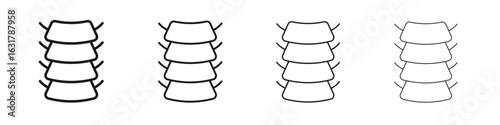 Spinal column icon. minimal strokes lines for web designs
