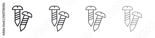 Screws icon. minimal strokes lines for web designs