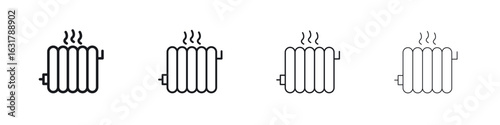 Radiator icon. minimal strokes lines for web designs