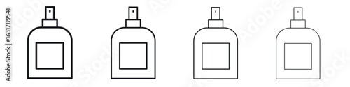 Perfume icon. minimal strokes lines for web designs