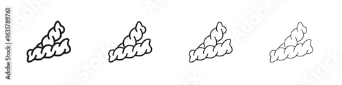 Pasta icon. minimal strokes lines for web designs
