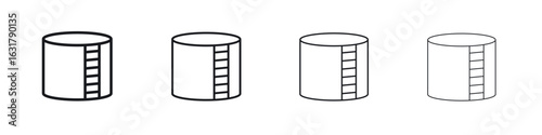 Oil storage icon. minimal strokes lines for web designs