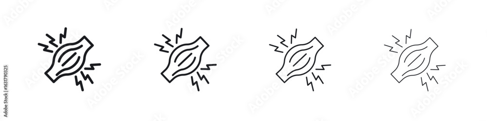 Obraz premium Myalgia icon. minimal strokes lines for web designs