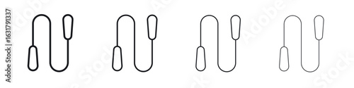 Jump rope icon. minimal strokes lines for web designs