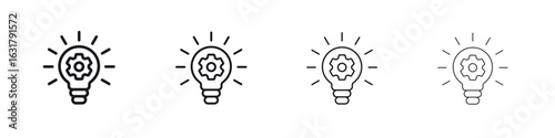 Innovation icon. minimal strokes lines for web designs