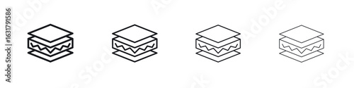 Insulation icon. minimal strokes lines for web designs