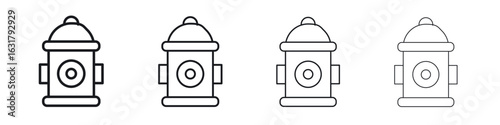 Fire hydrant icon. minimal strokes lines for web designs
