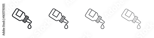 eye drop icon. minimal strokes lines for web designs