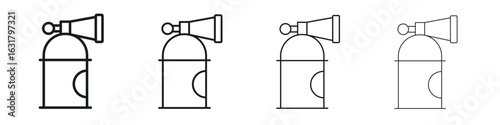Air horn icon. minimal strokes lines for web designs