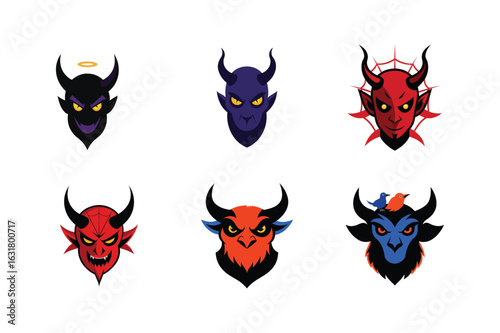 Horned Demon Vector Illustration