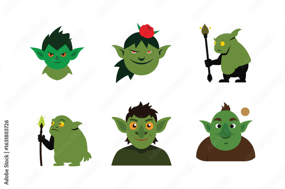 Fototapeta premium Troll Vector Illustration