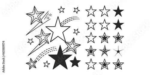 Stars icon set.