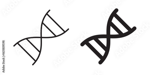 DNA Helix icon Vector illustration stock and fill on white background