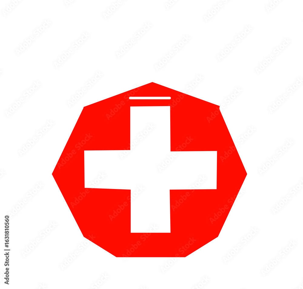 Obraz premium Switzerland flag award on white background