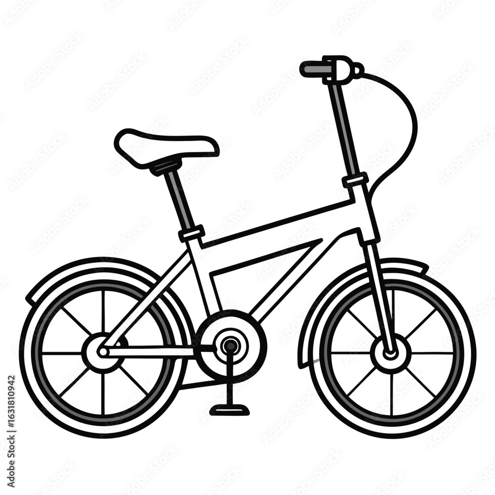Fototapeta premium bicycle on white background