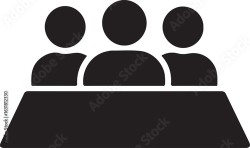 Office scenes icons silhouette vector art illustration