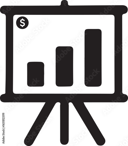 Office scenes icons silhouette vector art illustration