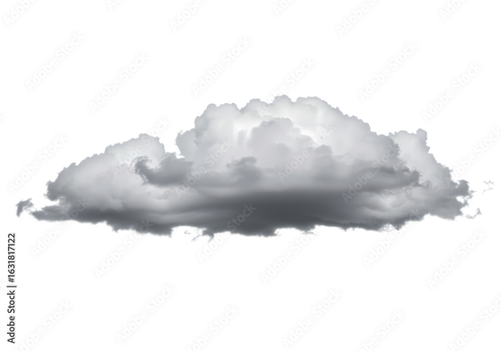 Obraz premium Isolated Cumulus Cloud: A Dramatic, Moody Weather Element