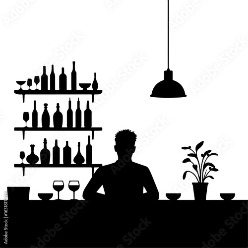 Romantic couple silhouette near a mosque with iconic city landmarks