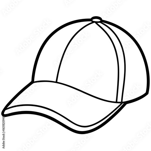 Printable Cap Vector | Generative AI Linocut Silhouette Design
