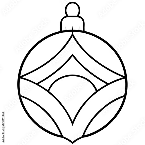 Printable Ornament Vector | Generative AI Linocut Silhouette Design