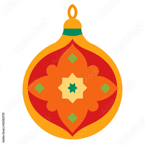 Printable Ornament Vector | Generative AI Linocut Silhouette Design