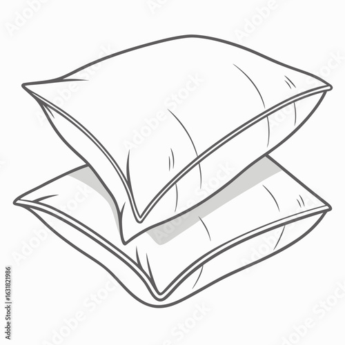 Printable Pillow Vector | Generative AI Linocut Silhouette Design