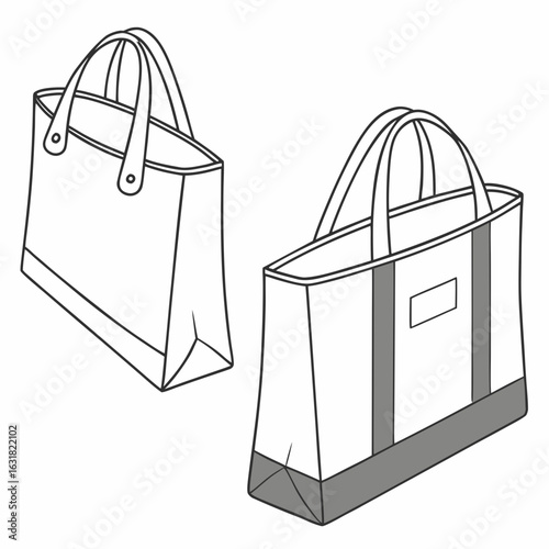 Printable Tote Bag Vector | Generative AI Linocut Silhouette Design
