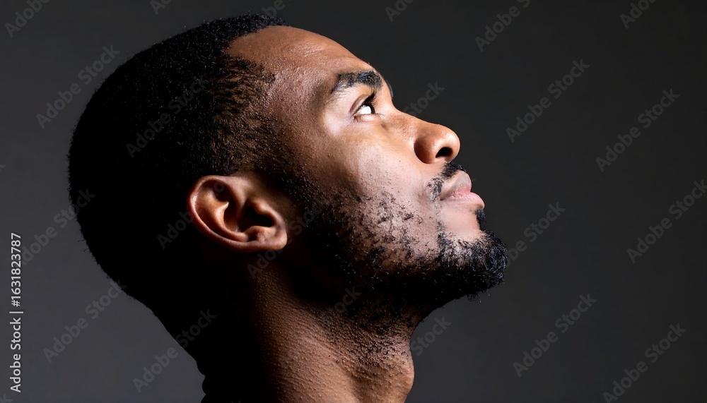 Fototapeta premium Man looking upward