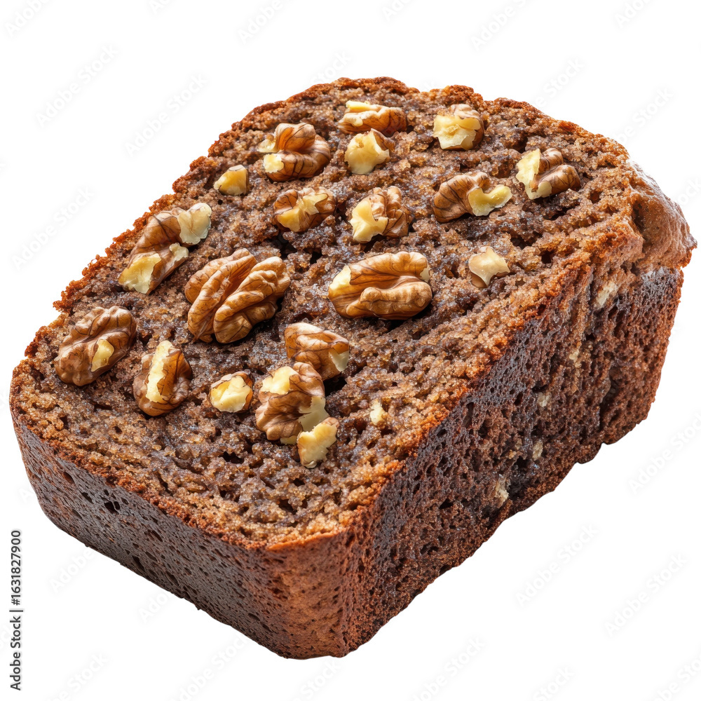 Delicious walnut bread loaf, a freshly baked treat, perfect for breakfast on transparent background Delicious walnut bread loaf, a freshly baked treat, perfect for breakfast on transparent background