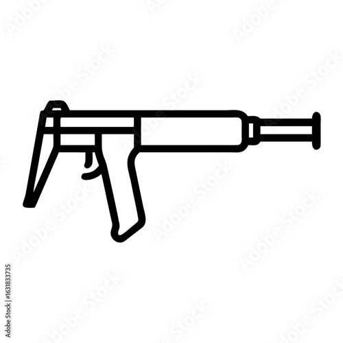 caulk gun isolated in white