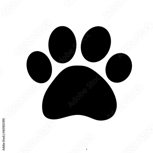 Paw print vector image illustration art 