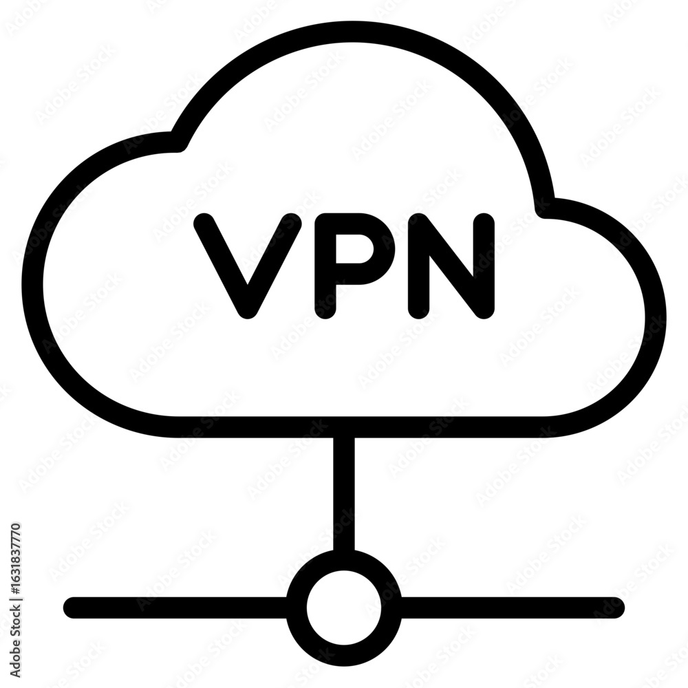 VPN icon vector illustration VPN icon vector illustration