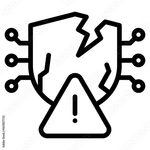 Cyber attack icon vector illustration