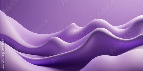 Flowing violet and pink silk waves create a soft, abstract satin backdrop
