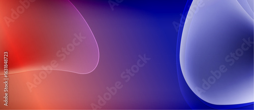 Abstract fluid shapes blend vibrant colors. Smooth gradients create dynamic visual flow. Soft light enhances curves, evoking calm energy.
