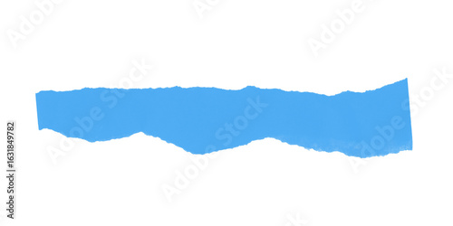 blue paper rip, torn paper edge with smooth surface and soft jagged border for collage craft design decoration overlays digital artwork projects and visuals

