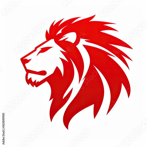 Wallpaper Mural Red vector image of a lion. Torontodigital.ca