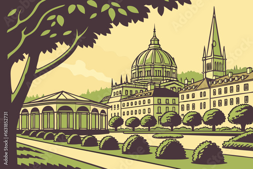 Wiesbaden, Hesse, Germany – Known for its thermal spas and Kurhaus.
