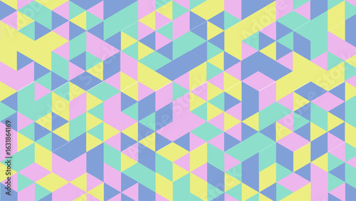 Vibrant polygonal mosaic bursting with dynamic color gradients and seamless geometric rhythm. A bold low-poly pattern design blending futuristic style with digital artistry – perfect for ultra-modern