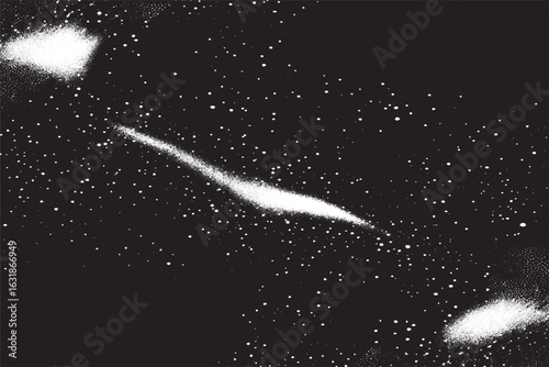 Wallpaper Mural Abstract Space Starfield – Black and White Galaxy Dots and Nebula Texture for Cosmic Art Design Torontodigital.ca