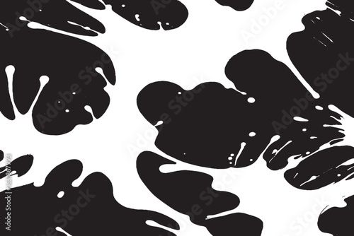 Wallpaper Mural Black and White Abstract Splash Art – Bold Ink Blot Pattern for Modern Minimalist Wall Decoration Torontodigital.ca