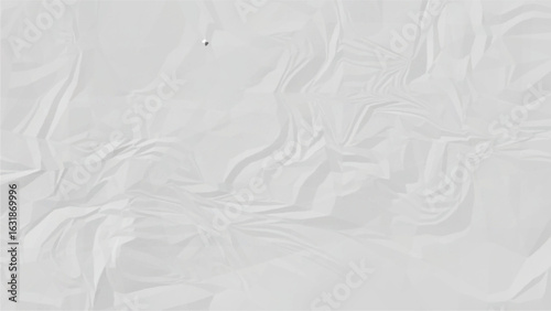 White crumpled paper texture. Minimal recycled white paper texture with soft creases and organic imperfections. A vintage-inspired backdrop echoing retro print vibes and eco-conscious design