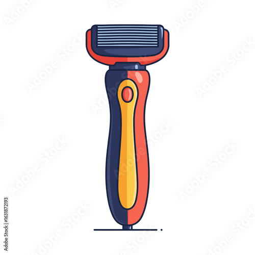 Colorful electric razor with ergonomic handle design  