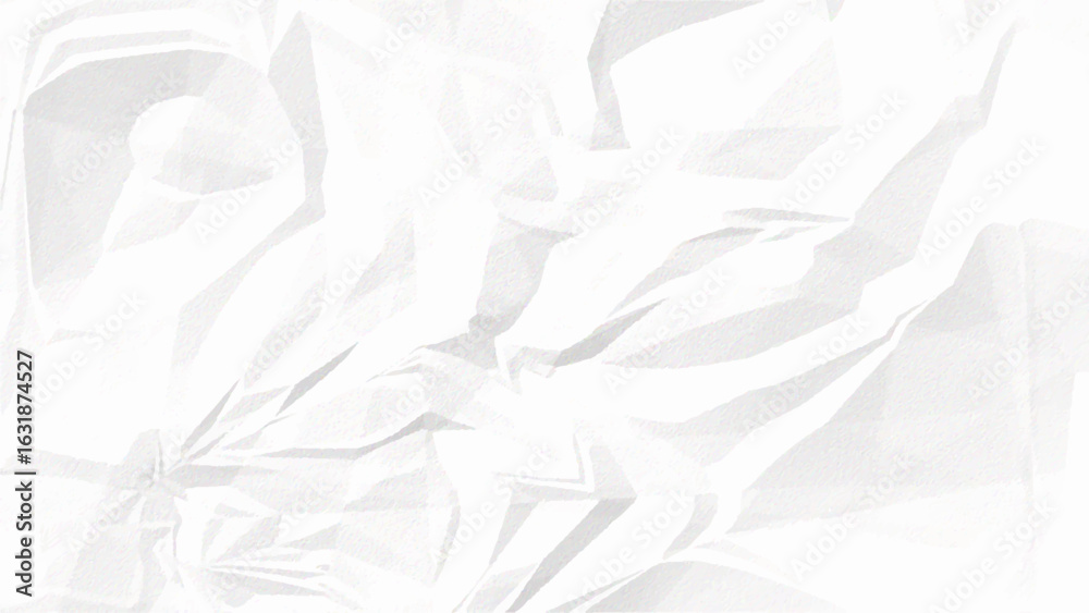 Obraz premium White crumpled paper texture. Minimal recycled white paper texture with soft creases and organic imperfections. A vintage-inspired backdrop echoing retro print vibes and eco-conscious design